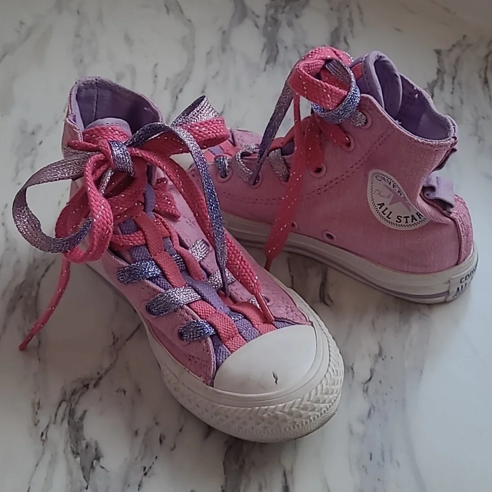 Converse Kids Pink & Purple Sneakers